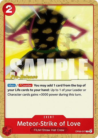 Meteor-Strike of Love - (OP06-017) - Wings of the Captain Pre-Release Cards - (Common)