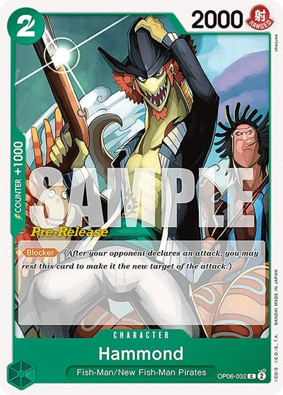 Hammond - (OP06-032) - Wings of the Captain Pre-Release Cards - (Common)
