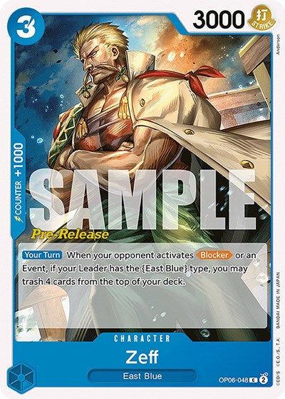 Zeff - (OP06-048) - Wings of the Captain Pre-Release Cards - (Common)