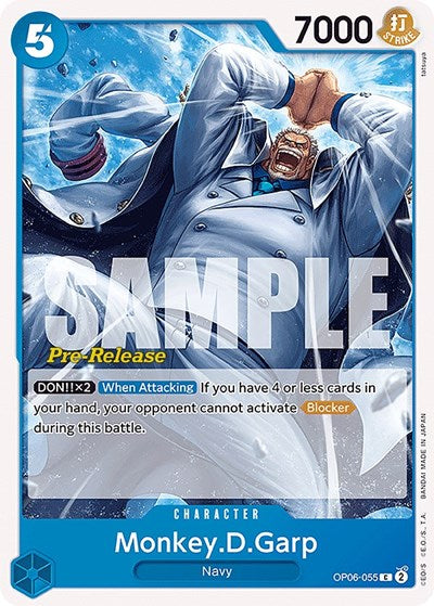 Monkey.D.Garp - (OP06-055) - Wings of the Captain Pre-Release Cards - (Common)