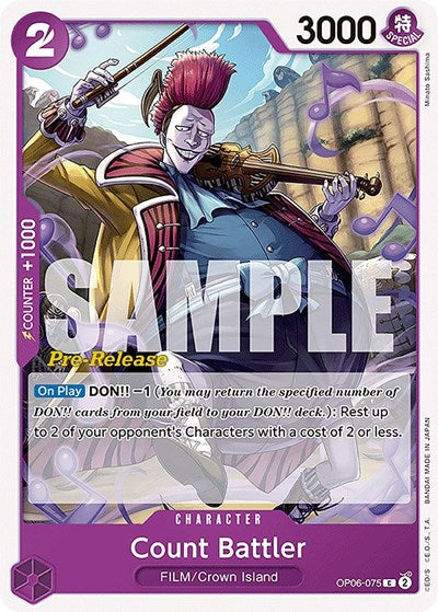 Count Battler - (OP06-075) - Wings of the Captain Pre-Release Cards - (Common)