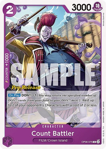 Count Battler - (OP06-075) - Wings of the Captain Pre-Release Cards - (Common)