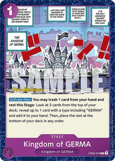 Kingdom of GERMA - (OP06-079) - Wings of the Captain Pre-Release Cards - (Common)