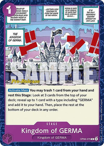 Kingdom of GERMA - (OP06-079) - Wings of the Captain Pre-Release Cards - (Common)