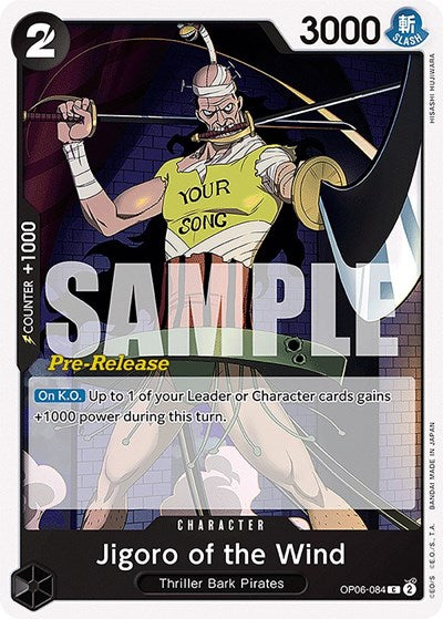 Jigoro of the Wind - (OP06-084) - Wings of the Captain Pre-Release Cards - (Common)