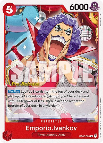 Emporio.Ivankov - (OP06-003) - Wings of the Captain Pre-Release Cards - (Uncommon)