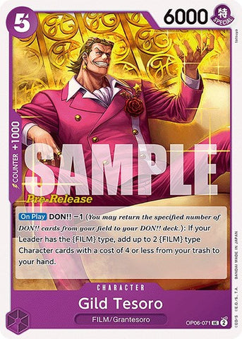 Gild Tesoro - (OP06-071) - Wings of the Captain Pre-Release Cards - (Uncommon)