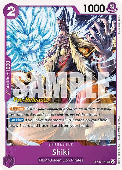 Shiki - (OP06-073) - Wings of the Captain Pre-Release Cards - (Uncommon)