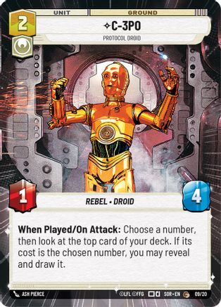 C-3PO - Protocol Droid (Hyperspace) (9/20) [Spark of Rebellion: Weekly Play]