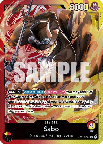 Sabo - (ST13-001) - Ultra Deck: The Three Brothers - (Leader)