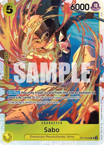 Sabo - (ST13-008) - Ultra Deck: The Three Brothers - (Super Rare)
