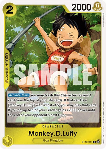 Monkey.D.Luffy - (ST13-014) - Ultra Deck: The Three Brothers - (Common)