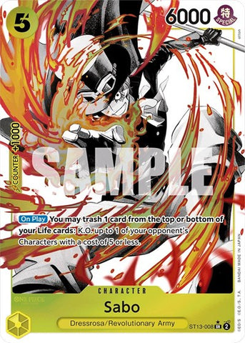 Sabo (Parallel) - (ST13-008) - Ultra Deck: The Three Brothers - (Super Rare)