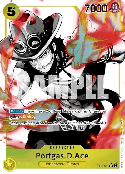 Portgas.D.Ace (Parallel) - (ST13-011) - Ultra Deck: The Three Brothers - (Super Rare)