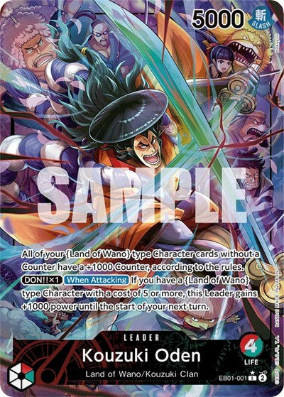 Kouzuki Oden - (EB01-001) - Extra Booster: Memorial Collection - (Leader)