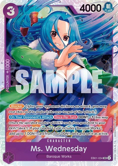 Ms. Wednesday - (EB01-034) - Extra Booster: Memorial Collection - (Super Rare)