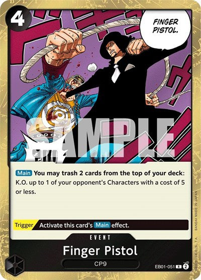 Finger Pistol - (EB01-051) - Extra Booster: Memorial Collection - (Rare)