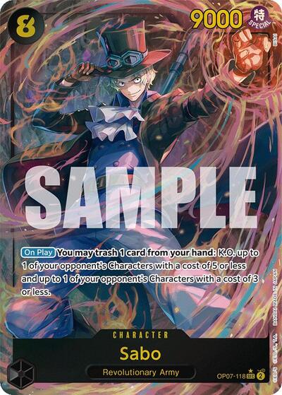 Sabo (Parallel) - (OP07-118) - 500 Years in the Future(Secret Rare)