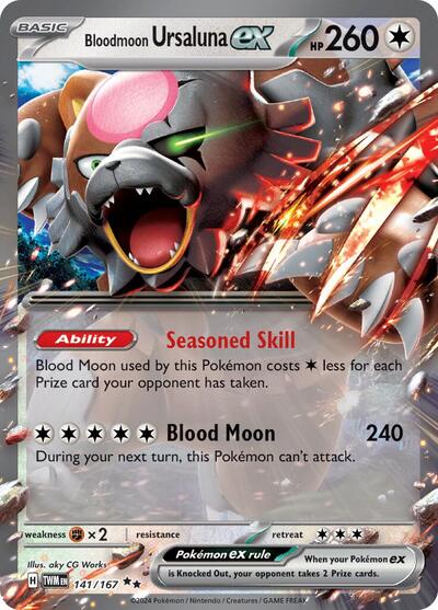 Bloodmoon Ursaluna ex - (141/167) - SV06: Twilight Masquerade - (Double Rare)