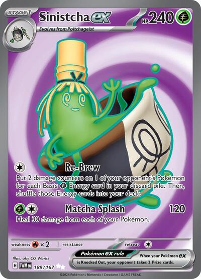 Sinistcha ex - (189/167) - SV06: Twilight Masquerade - (Ultra Rare)