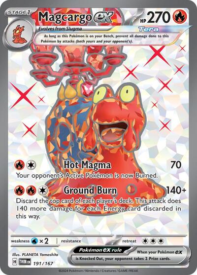 Magcargo ex - (191/167) - SV06: Twilight Masquerade - (Ultra Rare)