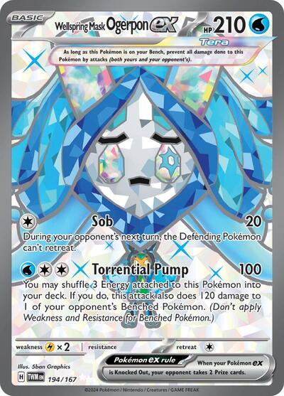 Wellspring Mask Ogerpon ex - (194/167) - SV06: Twilight Masquerade - (Ultra Rare)