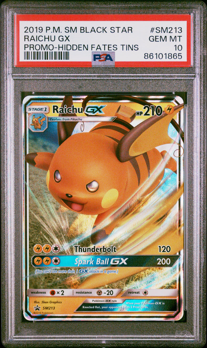PSA 10 - Black Star Promo - Raichu Gx
