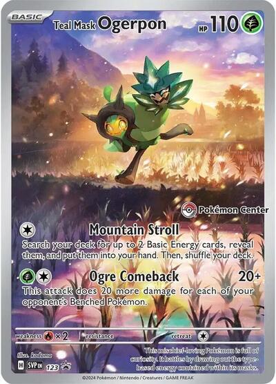 Teal Mask Ogerpon (Pokemon Center Exclusive) - (123) - SV: Scarlet & Violet Promo Cards - (Promo)