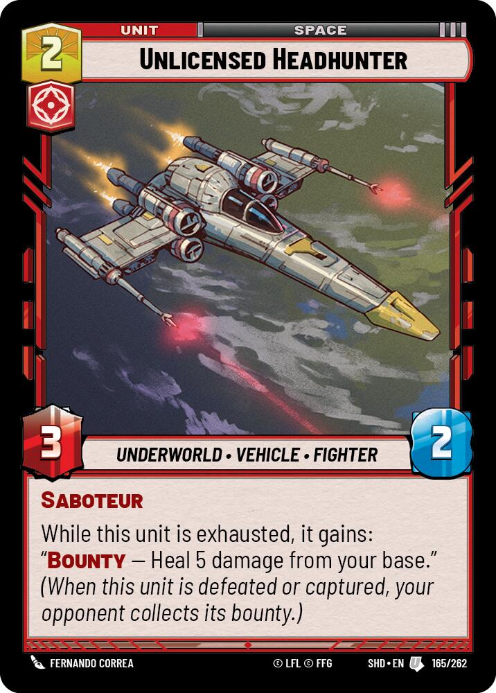 Unlicensed Headhunter (165/262) (165/262) [Shadows of the Galaxy]