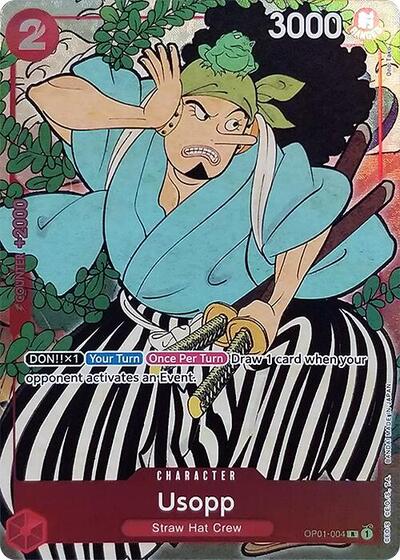 Usopp (English Version 1st Anniversary Set) - (OP01-004) - One Piece Promotion Cards - (Rare)