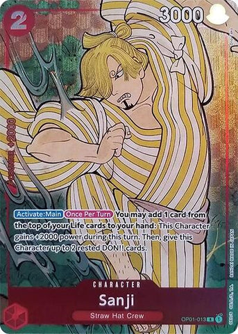 Sanji (English Version 1st Anniversary Set) - (OP01-013) - One Piece Promotion Cards - (Rare)