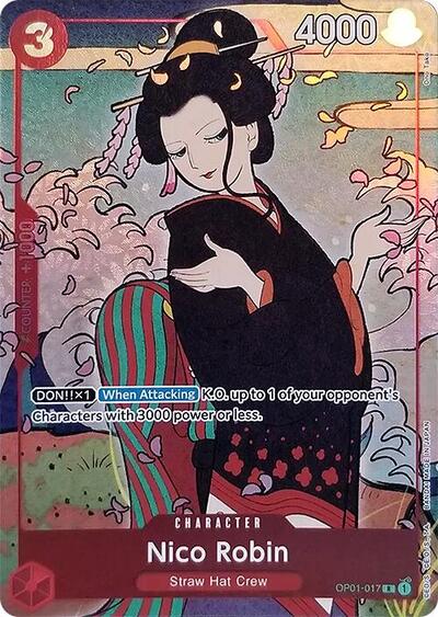 Nico Robin (English Version 1st Anniversary Set) - (OP01-017) - One Piece Promotion Cards - (Rare)