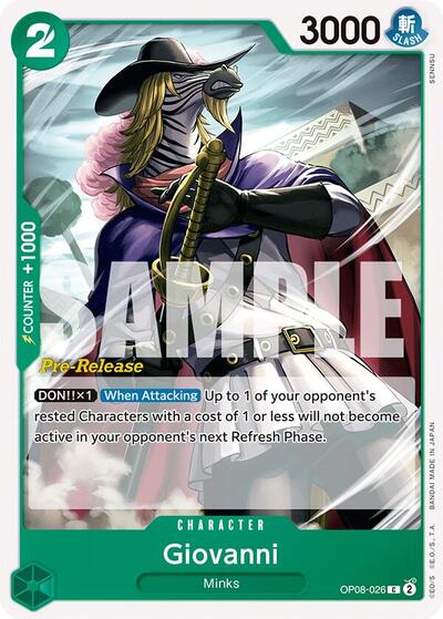 Giovanni - (OP08-026) - Two Legends Pre-Release Cards - (Common)