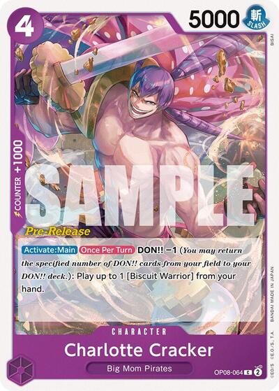 Charlotte Cracker - (OP08-064) - Two Legends Pre-Release Cards - (Common)
