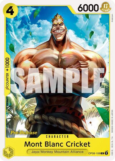 Mont Blanc Cricket - (OP08-108) - Two Legends Pre-Release Cards - (Common)