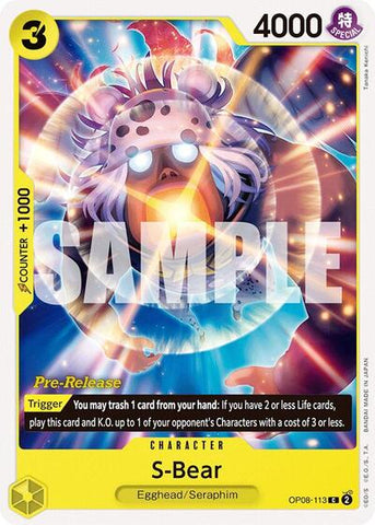 S-Bear - (OP08-113) - Two Legends Pre-Release Cards - (Common)