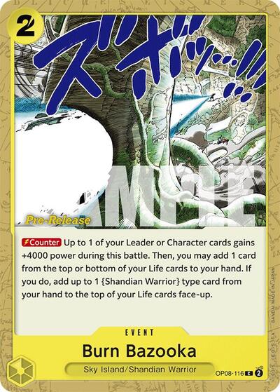 Burn Bazooka - (OP08-116) - Two Legends Pre-Release Cards - (Common)