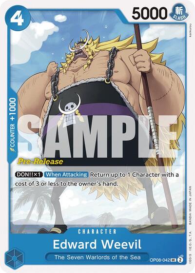 Edward Weevil - (OP08-042) - Two Legends Pre-Release Cards - (Uncommon)