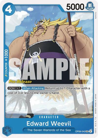 Edward Weevil - (OP08-042) - Two Legends Pre-Release Cards - (Uncommon)