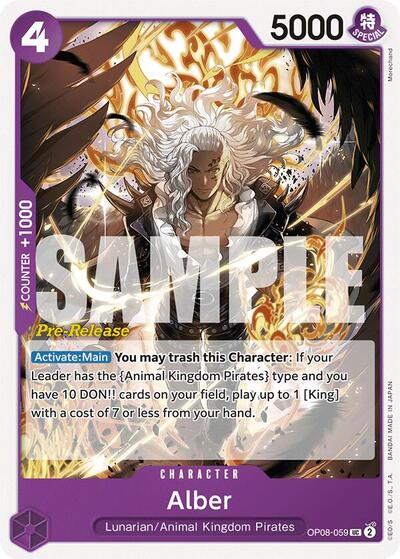 Alber - (OP08-059) - Two Legends Pre-Release Cards - (Uncommon)