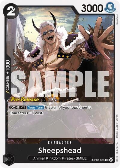 Sheepshead - (OP08-083) - Two Legends Pre-Release Cards - (Uncommon)