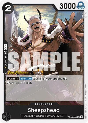 Sheepshead - (OP08-083) - Two Legends Pre-Release Cards - (Uncommon)
