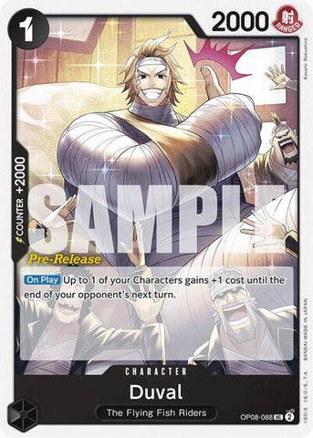 Duval - (OP08-088) - Two Legends Pre-Release Cards - (Uncommon)