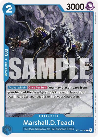 Marshall.D.Teach - (ST17-005) - Starter Deck 17: BLUE Donquixote Doflamingo - (Common)