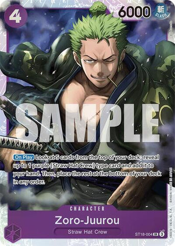 Zoro-Juurou - (ST18-004) - Starter Deck 18: PURPLE Monkey.D.Luffy - (Super Rare)