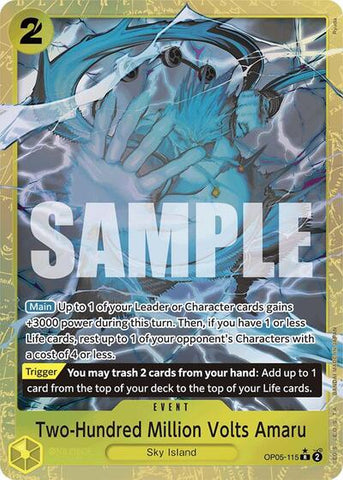 Two-Hundred Million Volts Amaru - (OP05-115) - Premium Booster -The Best- (Rare)