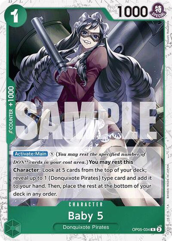 Baby 5 (Jolly Roger) - (OP05-034) - Premium Booster -The Best- (Rare)