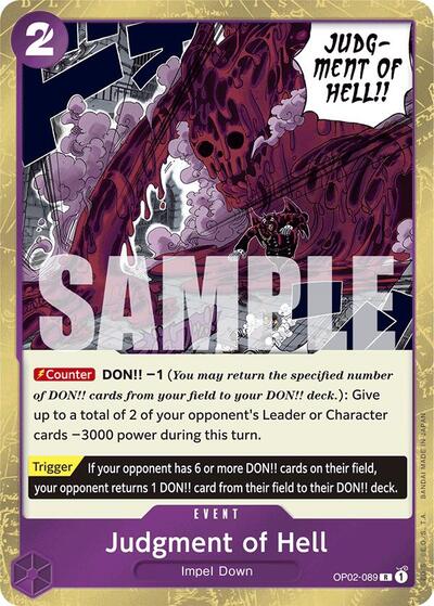 Judgment of Hell (Jolly Roger ) - (OP02-089) - Premium Booster -The Best- - (Rare)
