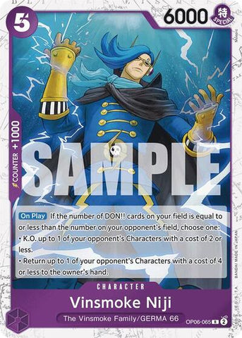 Vinsmoke Niji (Jolly Roger) - (OP06-065) - Premium Booster -The Best- (Rare)