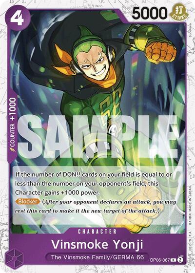 Vinsmoke Yonji (Jolly Roger ) - (OP06-067) - Premium Booster -The Best- - (Rare)